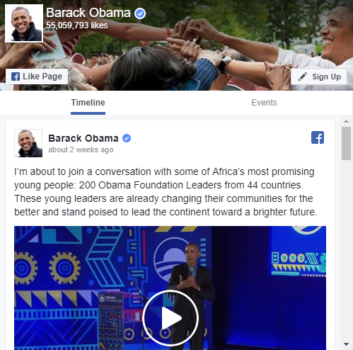 AMP องค์ประกอบหน้า Facebook