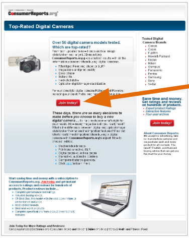 janji yang gagal di halaman arahan pasca-klik