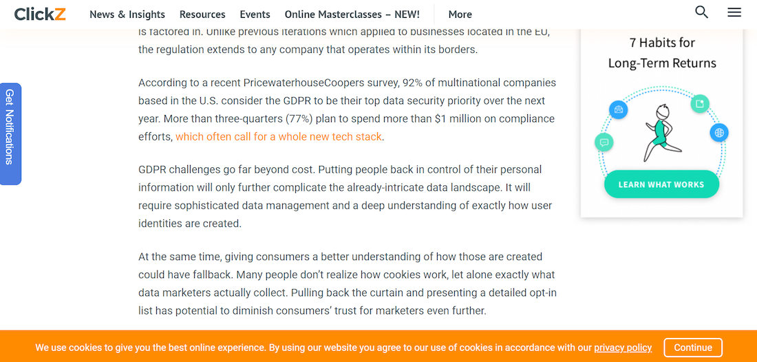 cookie-uri de personalizare și urmărire GDPR