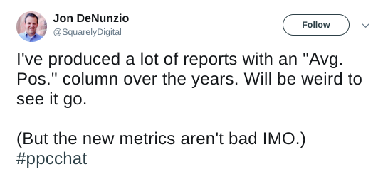 durchschnittliche Positionsmeldung