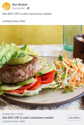 Annonce d'offre Facebook à durée limitée