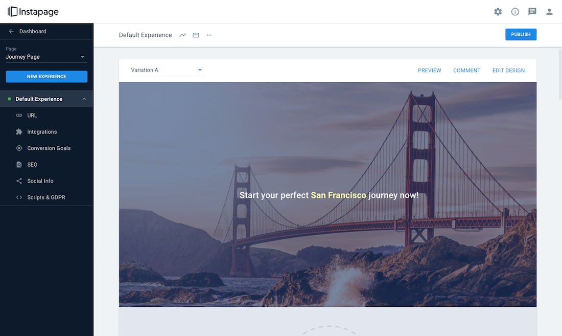 создавать персонализированный опыт Instapage