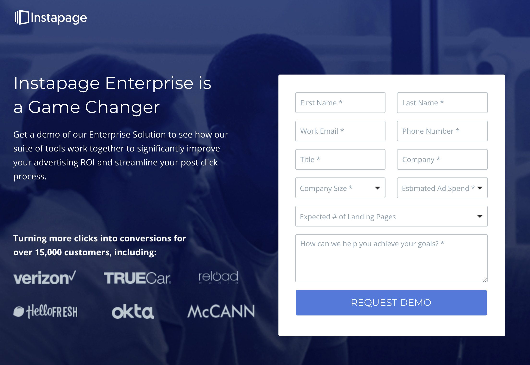 แบบฟอร์มการควบคุมหลายขั้นตอนของ Instapage