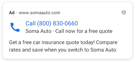 تحديث إعلانات للاتصال فقط من Google