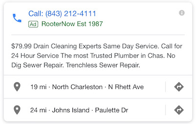 استهداف الموقع الجغرافي لإعلانات الاتصال فقط من Google