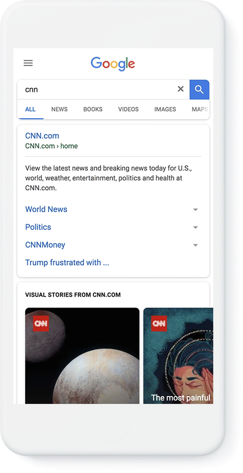 AMP-Geschichten Google-Suche
