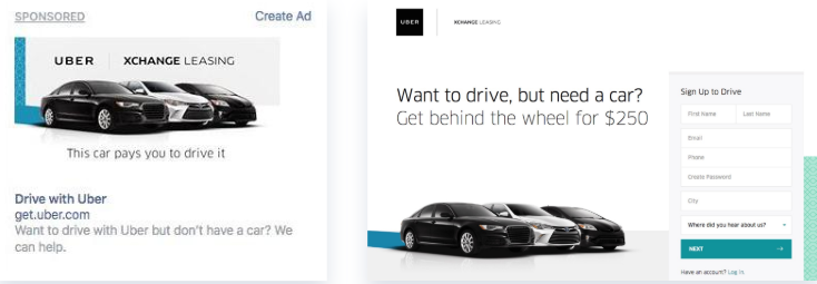 原生广告提示 优步一致体验