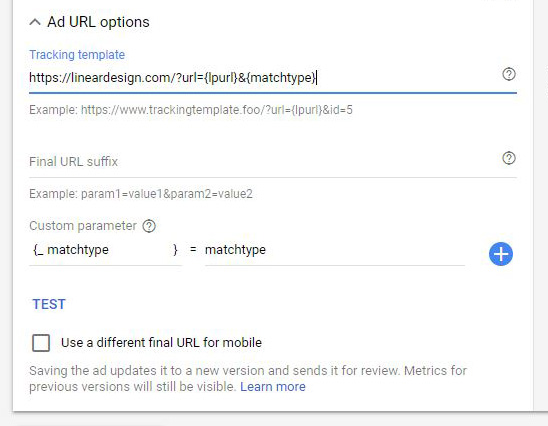 câmpuri de formular ascunse urmărind parametrii