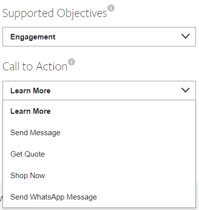 คำกระตุ้นการตัดสินใจโฆษณาการมีส่วนร่วมบน Facebook