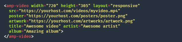 Компоненты видео AMP