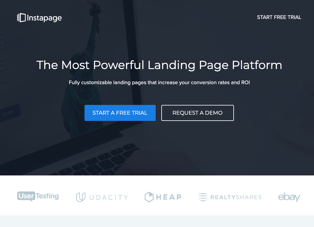 cómo los logotipos de los clientes de Instapage