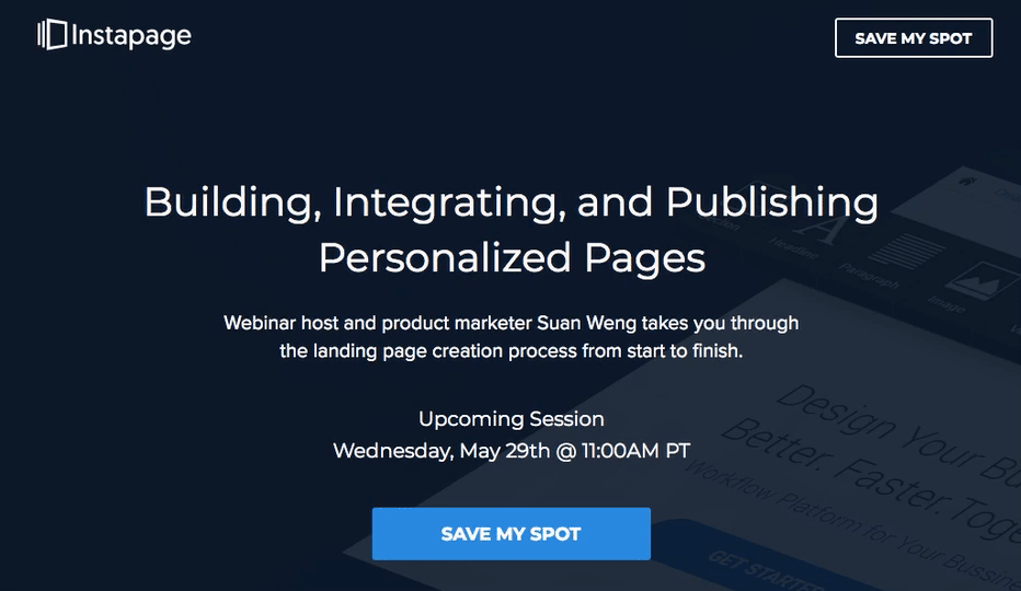 cómo Instapage formulario de dos pasos