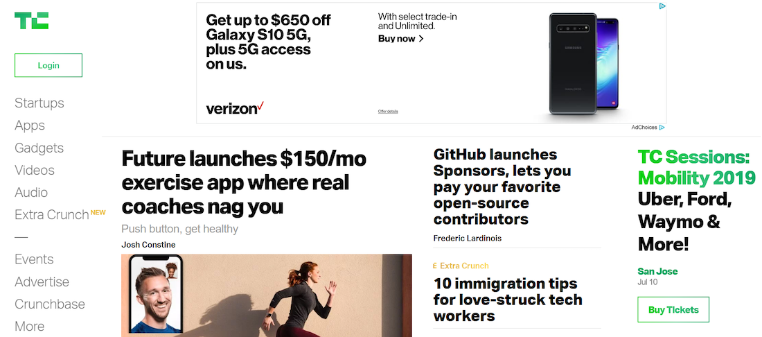ตัวอย่างโฆษณาอีคอมเมิร์ซ Verizon