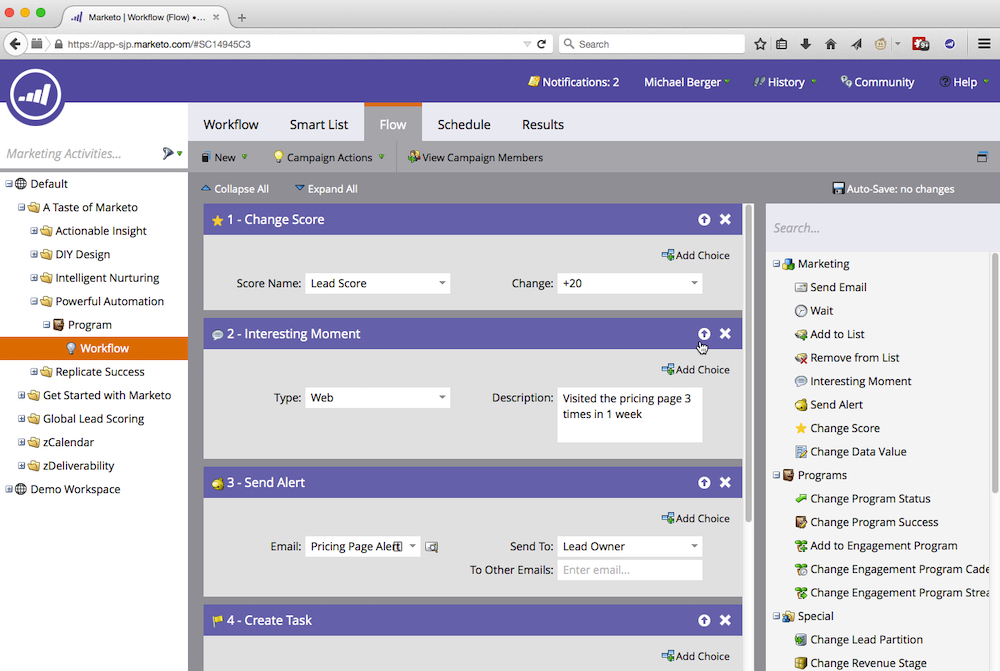 logiciel d'agence Marketo automation