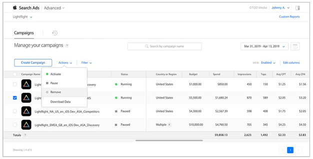 Annunci di ricerca Apple avanzati