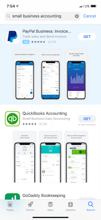 Esempio di annunci di ricerca Apple