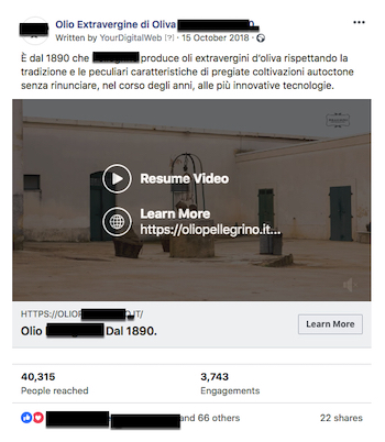 Beispiel für Facebook-Anzeigen für E-Commerce-Engagement