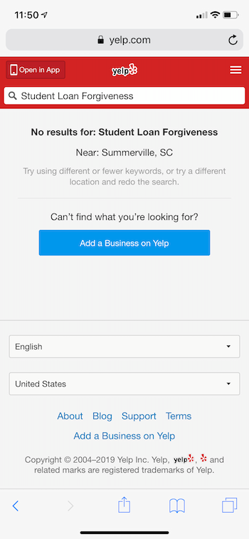 グーグル広告対Yelp広告結果なし