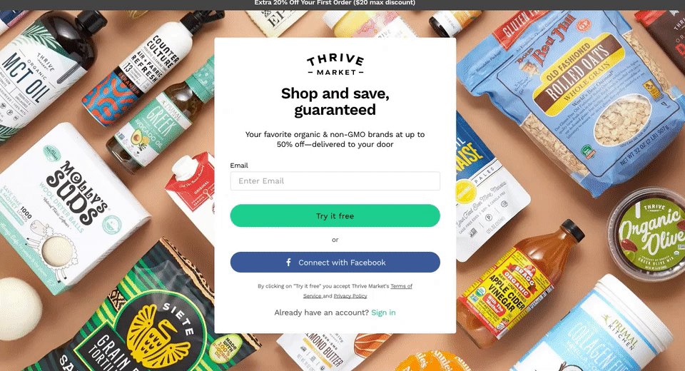 最適化と自動化のポストクリックページ