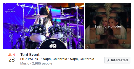 Exemple d'annonces Facebook Event Response