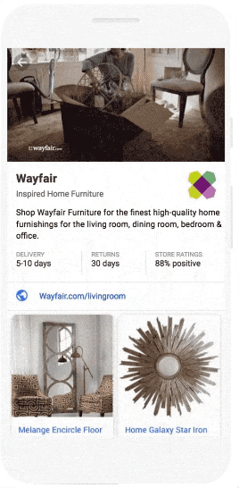 Exemple de vidéo d'annonces Showcase Shopping