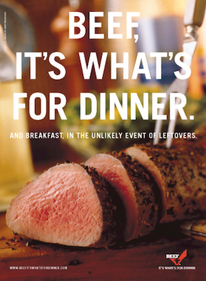 publicité à la demande primaire Exemple de bœuf