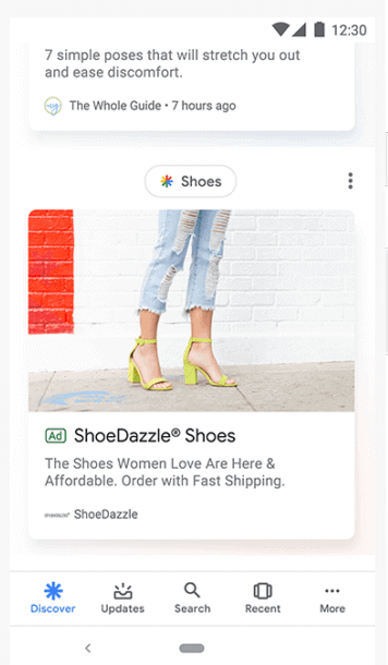 Google DiscoveryAdsの例