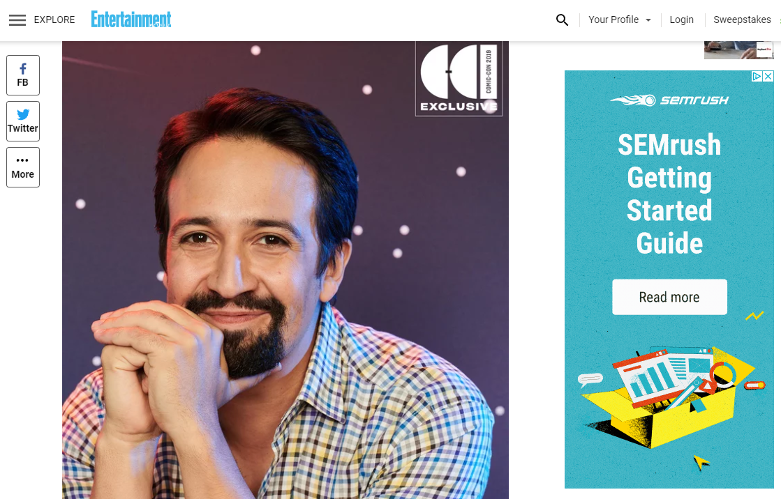 пример релевантной рекламы Google баннер