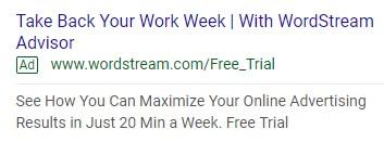 Exemple de PPC d'ensembles de conversions Google Ads