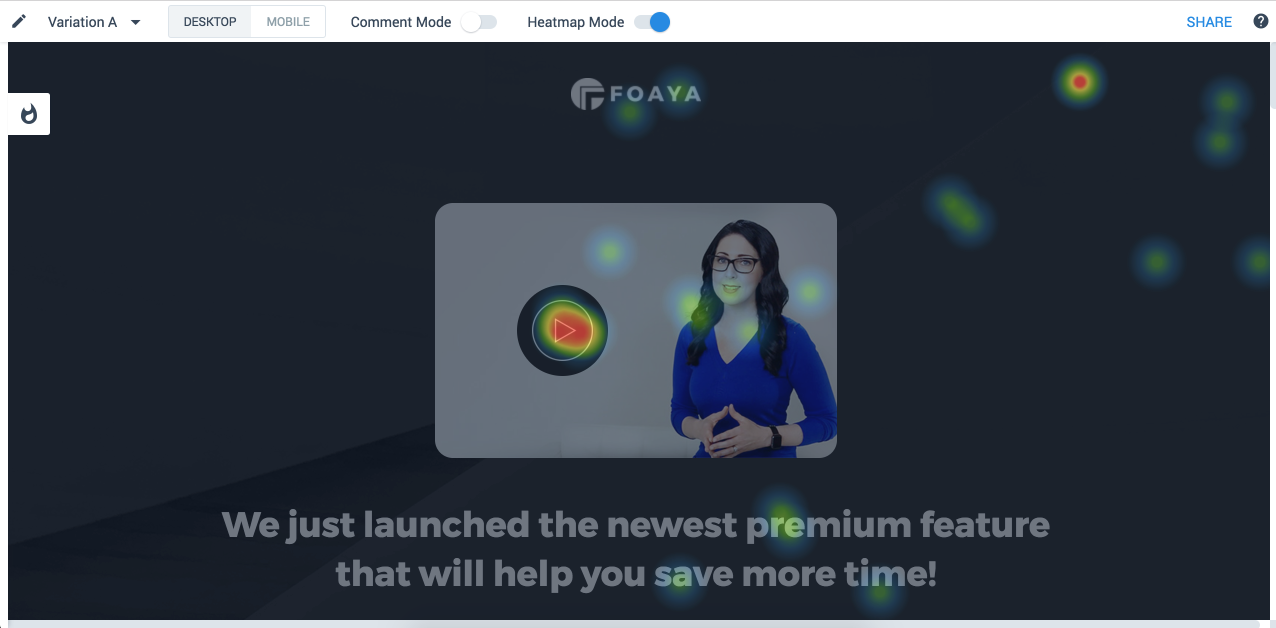 clics en mapas de calor de campañas de clientes
