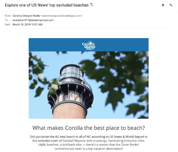 ürkütücü olmadan kişiselleştirme Carolina Designs e-postası