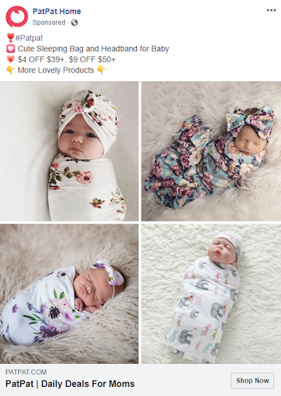 eコマースFacebook広告画像の顔