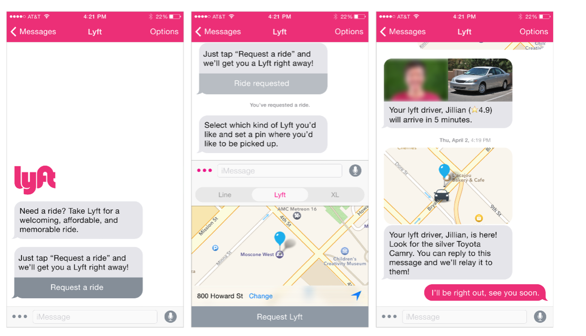 tendințe de marketing Exemplu Lyft chatbot