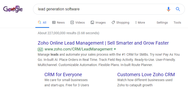 suggerimenti per la generazione di lead Ricerca Google