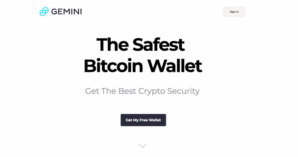 ジェミニで最も安全なビットコインウォレットページ