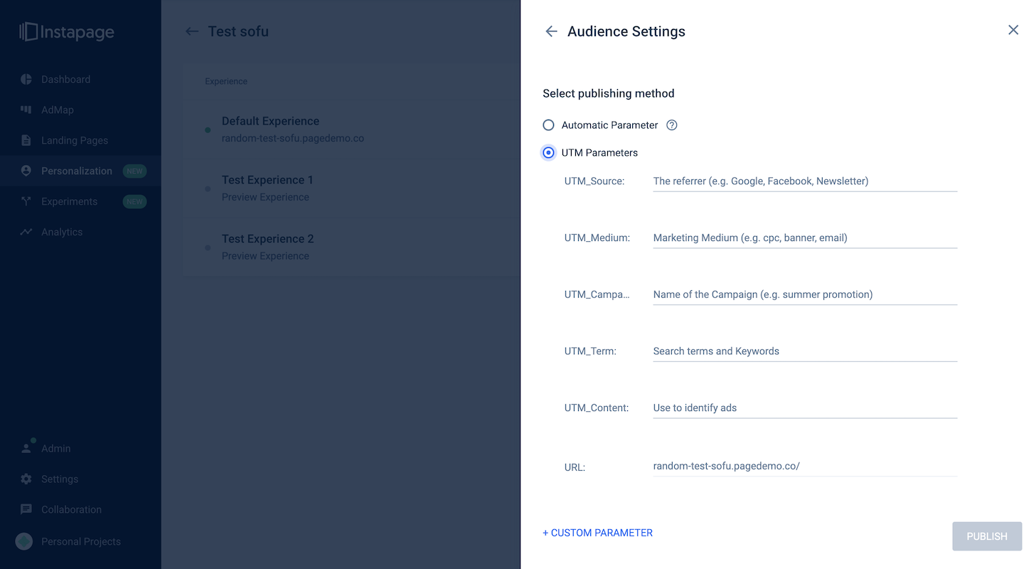 2019 Instapage-Personalisierung UTM-Parameter