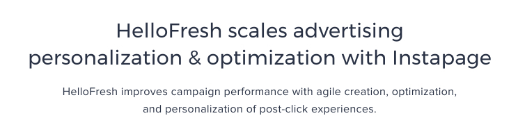Instapage-Jahresrückblick 2019 HelloFresh Kundengeschichte