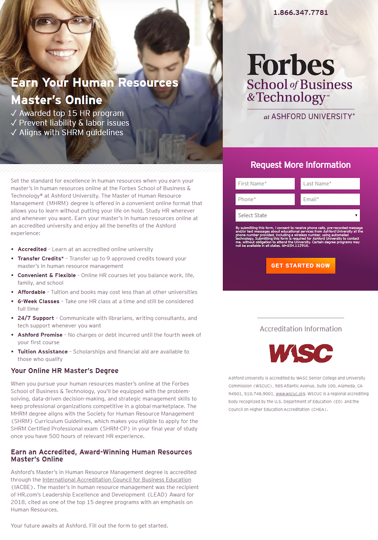 Página de inicio de LinkedIn Ashford University