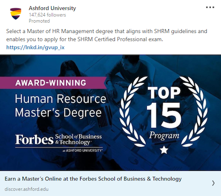 Reorientación de LinkedIn Universidad de Ashford