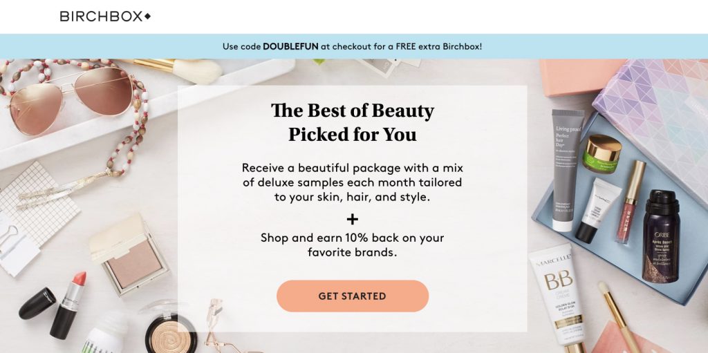 الصفحة المقصودة للبحث مدفوعة الثمن من Birchbox