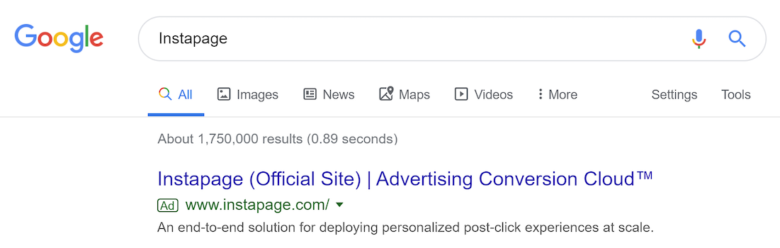 enchérir sur votre propre marque Instapage