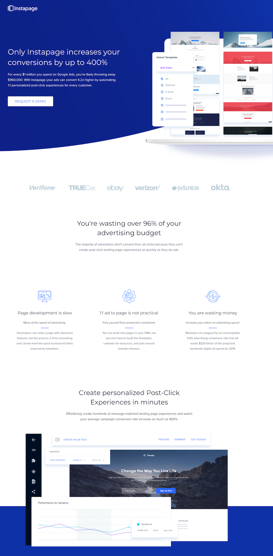 enchérir sur la conversion Instapage de votre propre marque