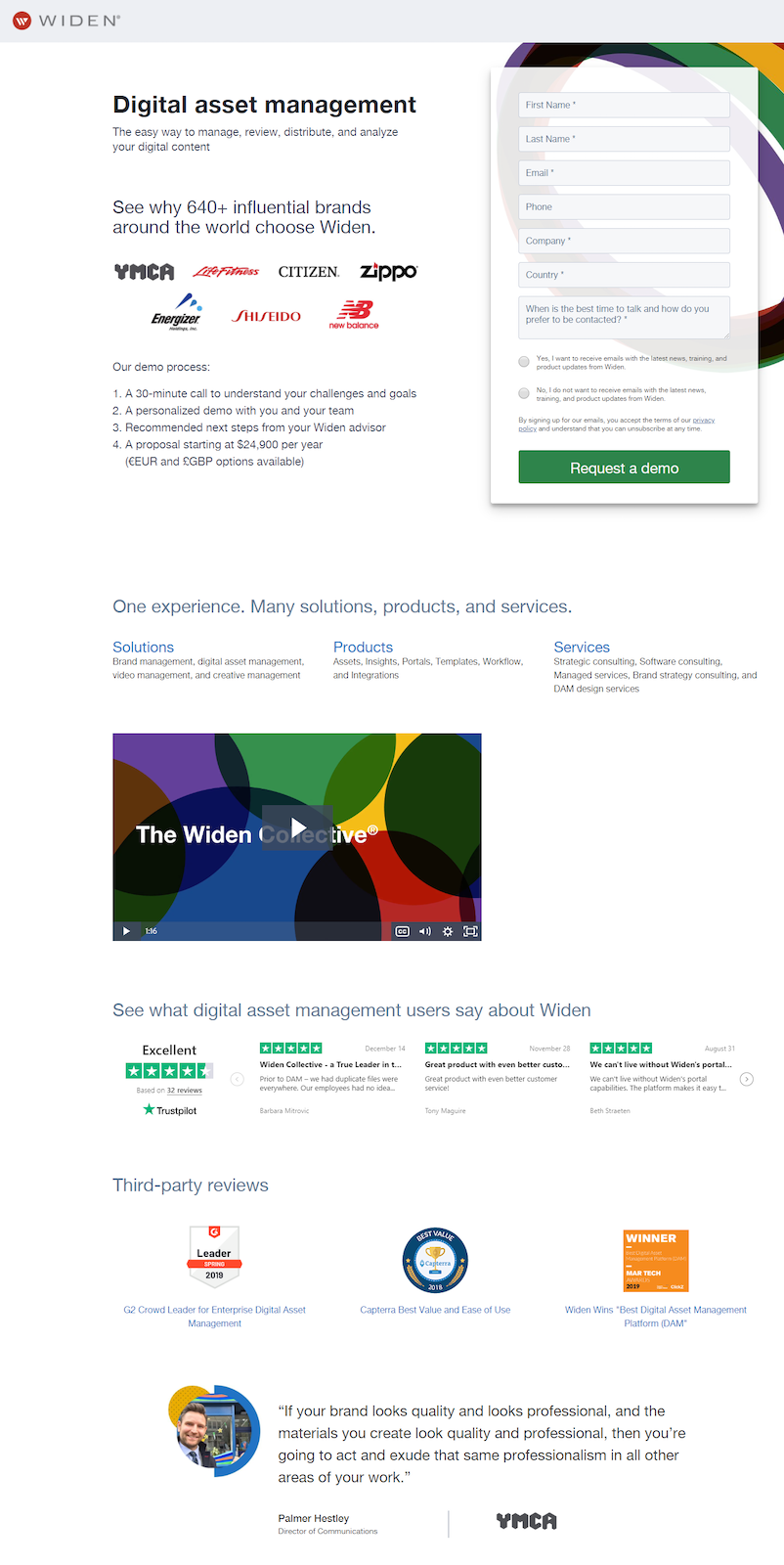 appel d'offres de marque Élargir la page de destination du logiciel