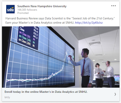 서울대학교 LinkedIn 광고