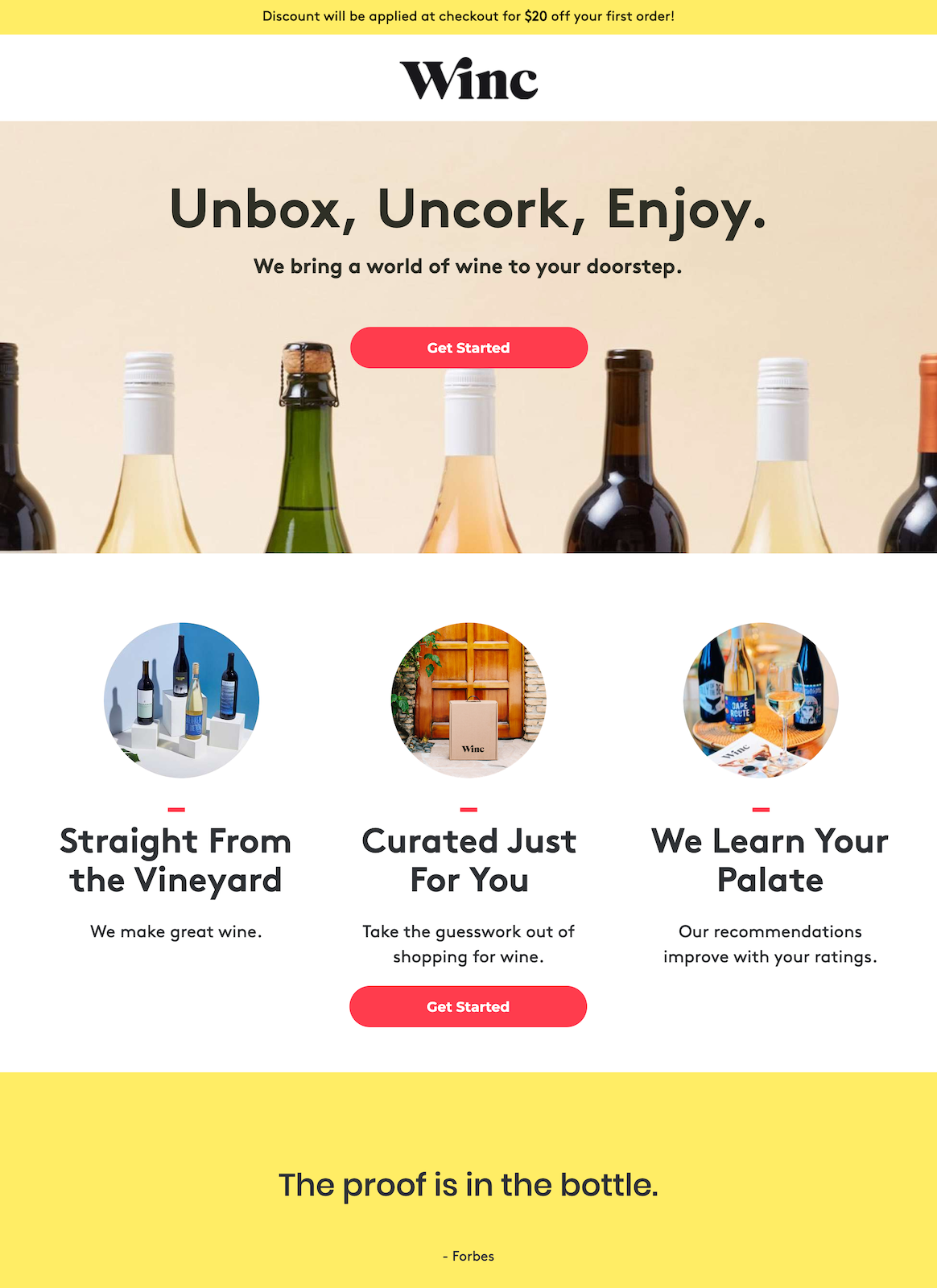 WincポストクリックランディングページFacebookページ