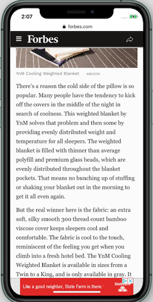 wydatki na reklamę mobilną baner State Farm