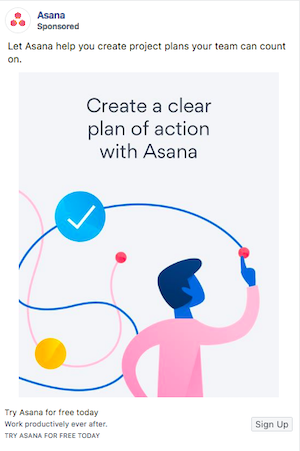 publicité vidéo future exemple d'image Asana