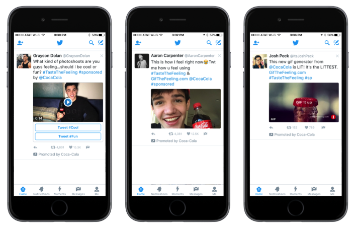 Twitter Conversational Ads Coca-Cola-Beispiel
