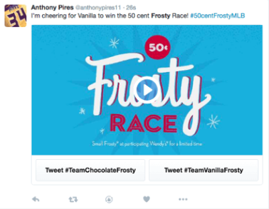 Twitter Conversational Ads Wendys Beispiel