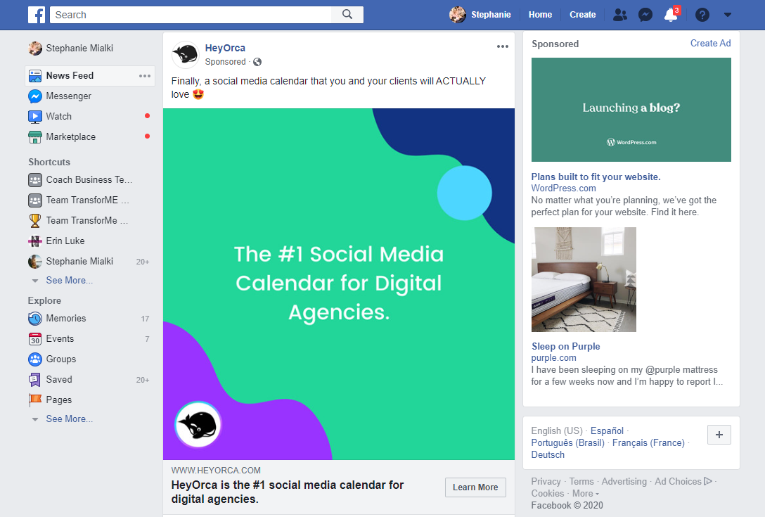 أفضل الممارسات للإعلان المصور تباين ألوان Facebook الجيد